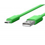CABLE USB CHARGE & SYNCHRO VERS MICRO-USB 1,7M VERT - JAYM® COLLECTION POP**