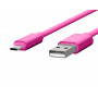 CABLE USB CHARGE & SYNCHRO VERS MICRO-USB 1,7M ROSE - JAYM® COLLECTION POP**