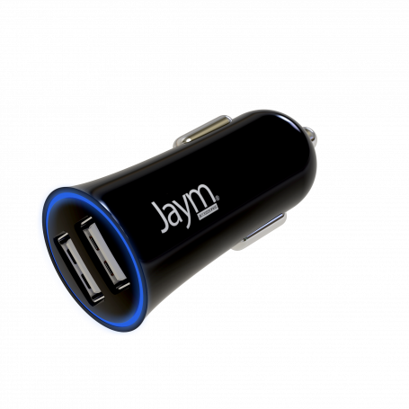 COMBO CABLE LIGHTNING MFI 2M + CHARGEUR SECTEUR 2 USB 12W BLANCS - JAYM