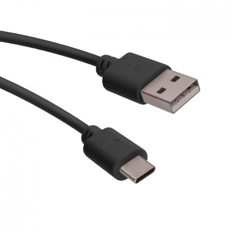 CABLE CHARGE ET TRANSFERT USB-A VERS TYPE-C 1M NOIR - FOREVER