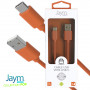 CABLE USB VERS TYPE-C 1.5M 3A ORANGE - JAYM® COLLECTION POP