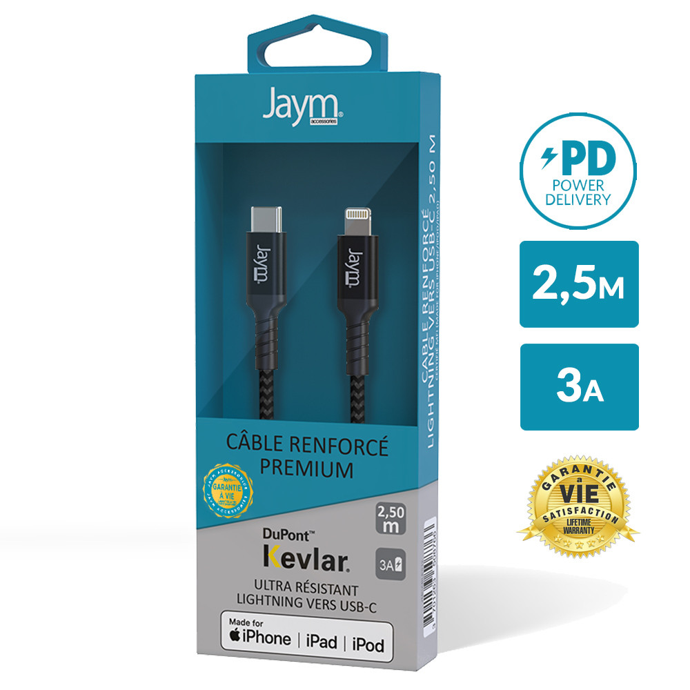 Câble USB smartphone/tablette JAYM - Achat Câble USB smartphone/tablette  JAYM au meilleur prix