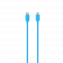 CABLE CHARGE & SYNCHRO USB-C VERS USB-C PD (27W) - LONGUEUR 1.5M - BLEU - JAYM® COLLECTION POP
