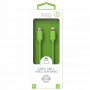 CABLE CHARGE & SYNCHRO USB-C VERS LIGHTNING PD (27W) - LONGUEUR 1.5M - VERT - JAYM® COLLECTION POP