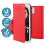 ETUI FOLIO STAND MAGNETIQUE ROUGE COMPATIBLE SAMSUNG GALAXY S21 FE - JAYM® **