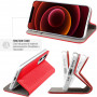 ETUI FOLIO STAND MAGNETIQUE ROUGE COMPATIBLE SAMSUNG GALAXY A12 - JAYM®**