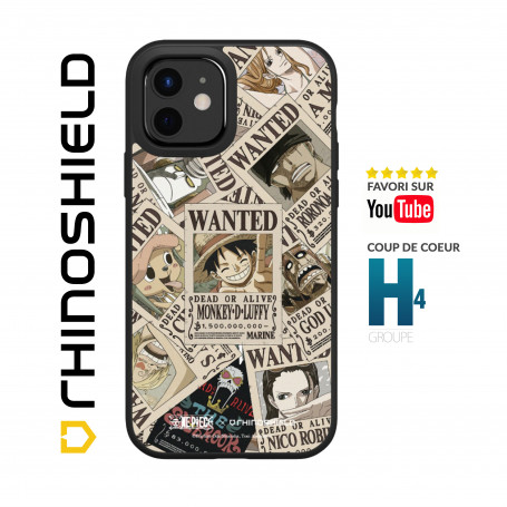 COQUE SOLIDSUIT POUR APPLE IPHONE 13 - NOIR - ONE PIECE - STRAW HAT CREW WANTED - RHINOSHIELD™