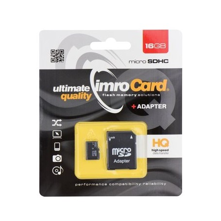 CARTE MEMOIRE MICRO SD 16GB - IMROCARD