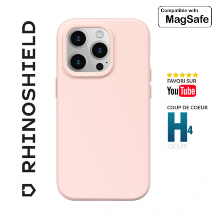 COQUE SOLIDSUIT ROSE CLASSIC COMPATIBLE MAGSAFE POUR APPLE IPHONE 14 PRO - RHINOSHIELD™ **
