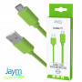 CABLE USB VERS MICRO-USB 1.5M 2.4A VERT - JAYM® COLLECTION POP **