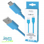 CABLE USB VERS MICRO-USB 1.5M 2.4A BLEU - JAYM® COLLECTION POP