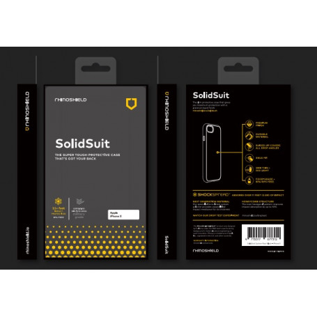 RhinoShield Coque pour iPhone 13 Pro Max Flexible Antichoc Soft Touch  SolidSuit Classic Noir - Coque téléphone - LDLC