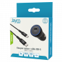 PACK CHARGEUR VOITURE RAPIDE USB-C 30W PD 12/24V + CABLE USB-C VERS TYPE-C 1M NOIRS - JAYM®