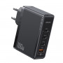 CHARGEUR SECTEUR ULTRA-RAPIDE GaN USB-C 100W PD ET PPS : 3 USB-C (100W max) + 1 USB-A (60W max) - NOIR - USAMS