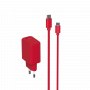 PACK CHARGEUR SECTEUR USB-C PD 20W + CABLE USB-C VERS USB-C 1.5M - ROUGE 'RED EDITION' - JAYM® POP