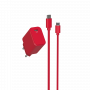 PACK CHARGEUR SECTEUR USB-C PD 20W + CABLE USB-C VERS USB-C 1.5M - ROUGE 'RED EDITION' - JAYM® POP