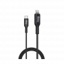 CABLE CHARGE & SYNCHRO USB-C VERS LIGHTNING MFI PD 3.0 (27W) - LONGUEUR 1M - NOIR - JAYM®