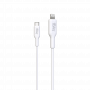 CABLE CHARGE & SYNCHRO USB-C VERS LIGHTNING MFI PD 3.0 (27W) - LONGUEUR 2M - BLANC - JAYM®