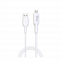 CABLE CHARGE & SYNCHRO USB VERS MICRO-USB - LONGUEUR 2M - BLANC - JAYM®
