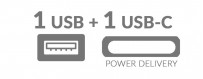 Chargeur secteur 1 USB-A + 1 USB-C