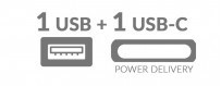 Chargeur voiture 1 USB-A + 1 USB-C